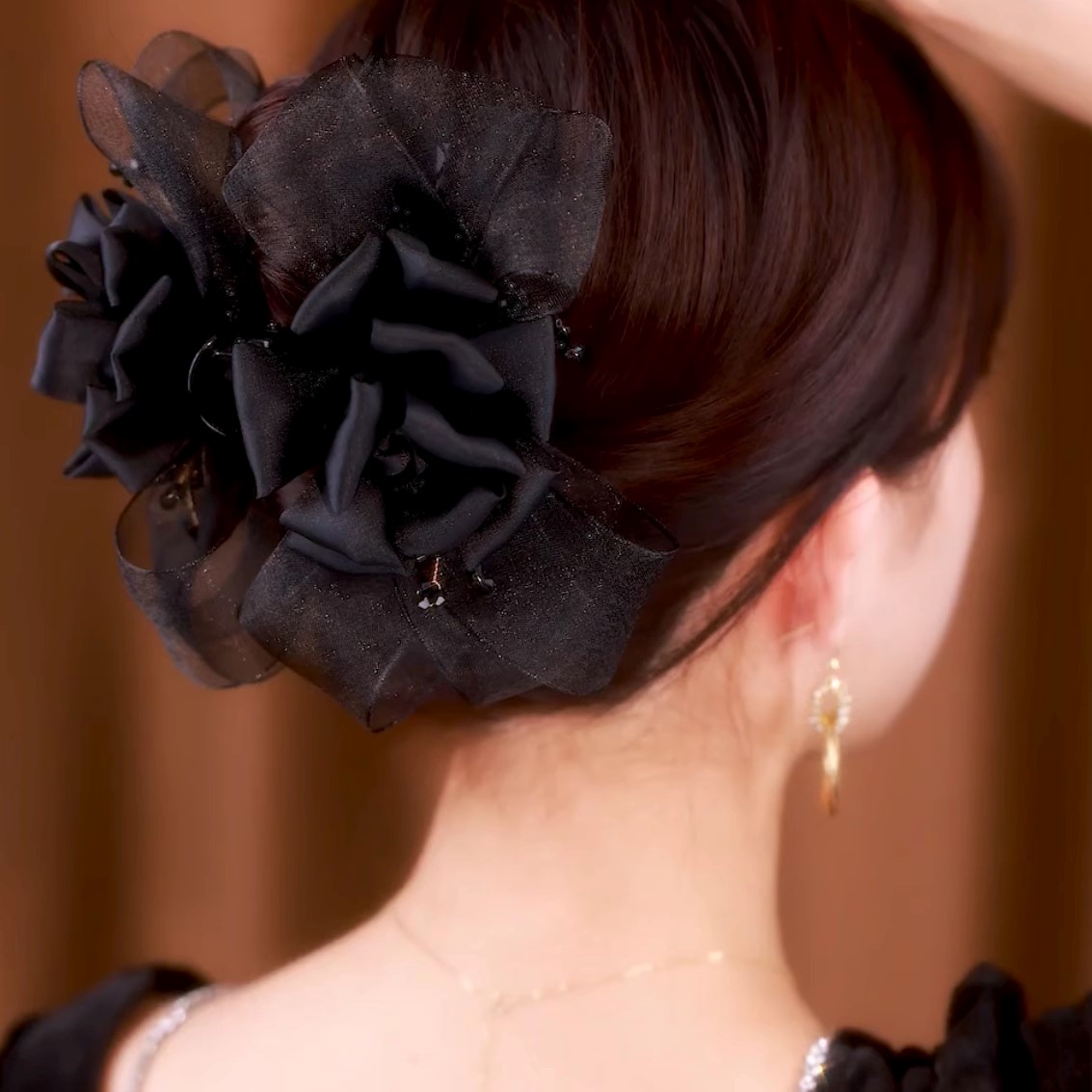 歐莎蝴蝶結玫瑰花抓夾