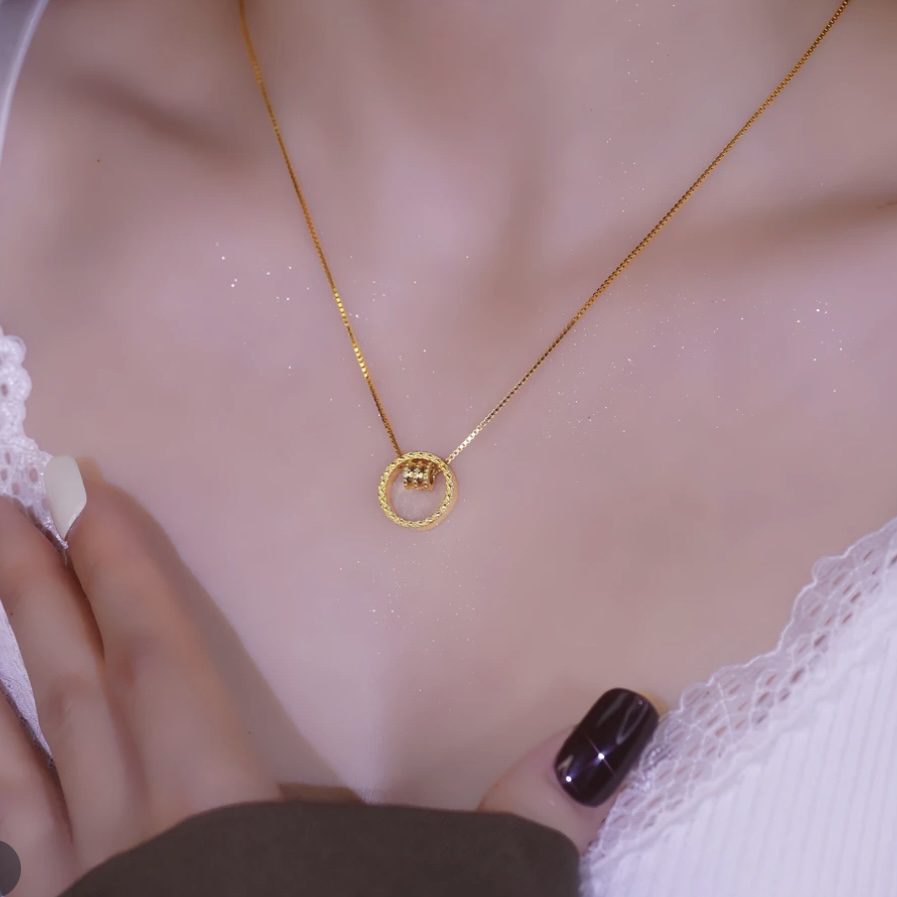 爆款小蠻腰圓圈鈦鋼項錬