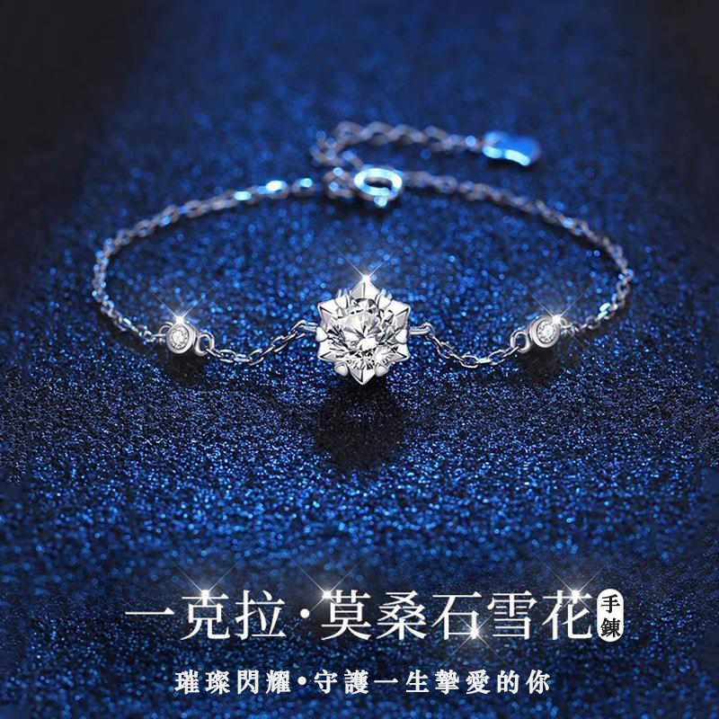 莫桑鑽999純銀手鍊▪禮物推薦