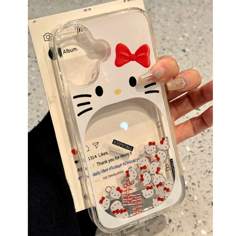 可愛流動KT大嘴 創意少女保護殼 防摔iPhone殼