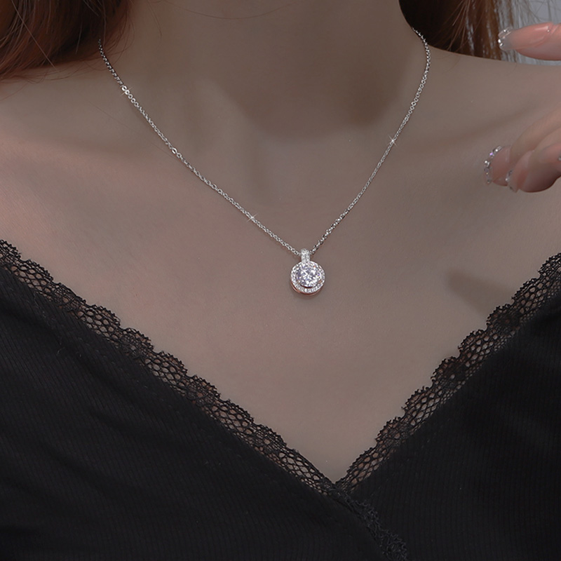 圓形克拉鑽石項鍊
