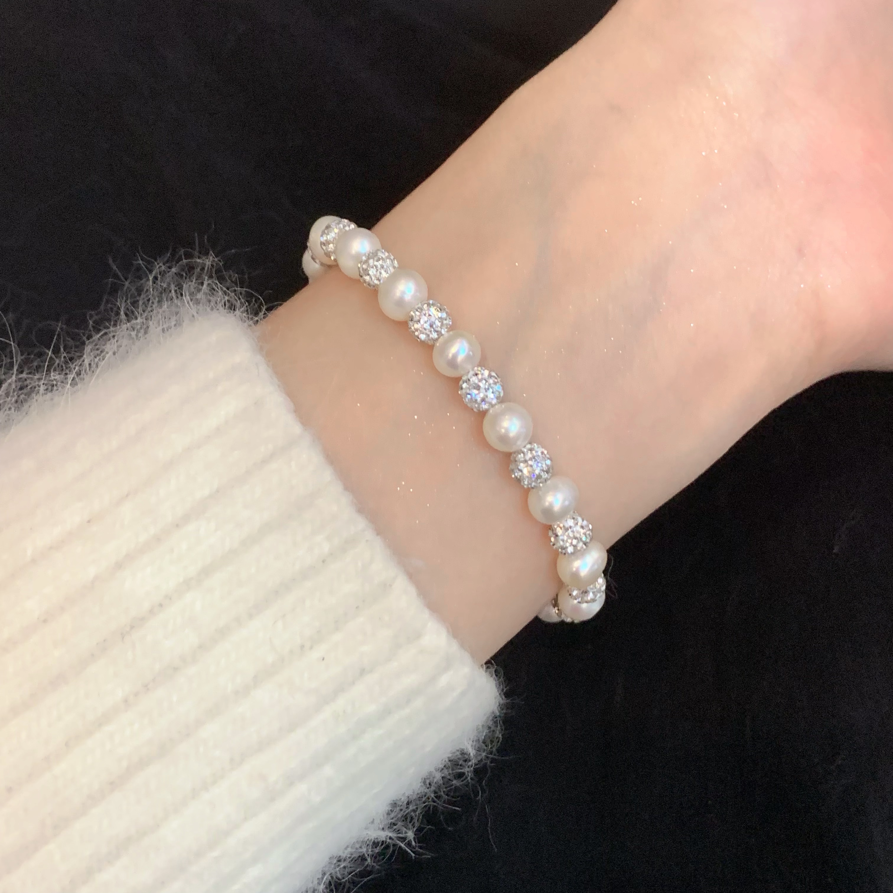 「星光之舞」天然淡水珍珠手錬 