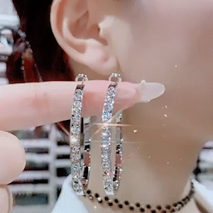 超閃鑽洋氣誇張大圈圈耳環