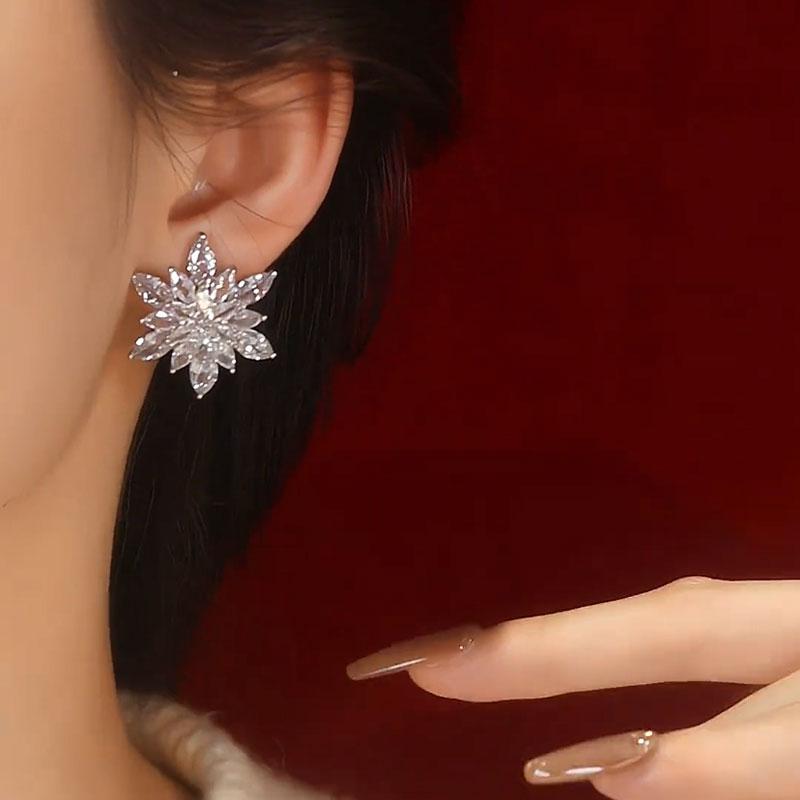 超閃浪漫雪花耳環  