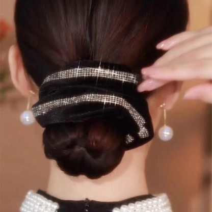 新款氣質丸子頭大腸髮圈