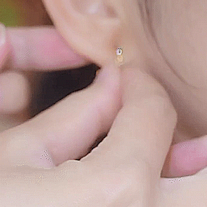 香檳金色貓眼石流蘇耳環