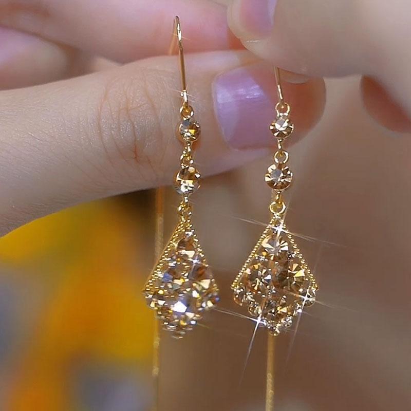 S925銀針銀色瀑布灰珍珠耳環-FANYIACC