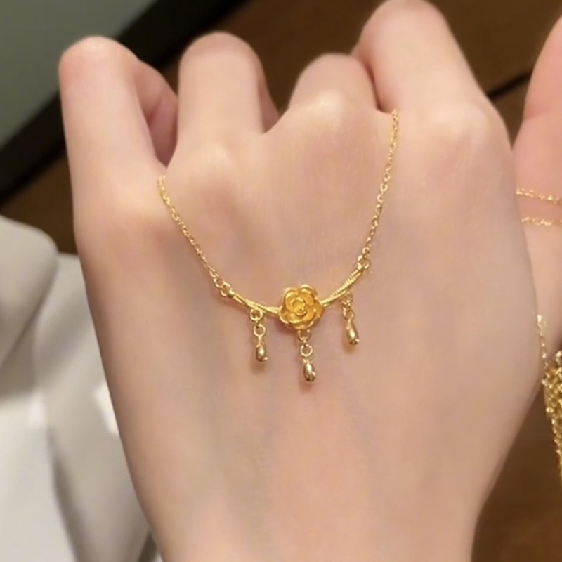 千金風貴氣山茶花鎖骨錬