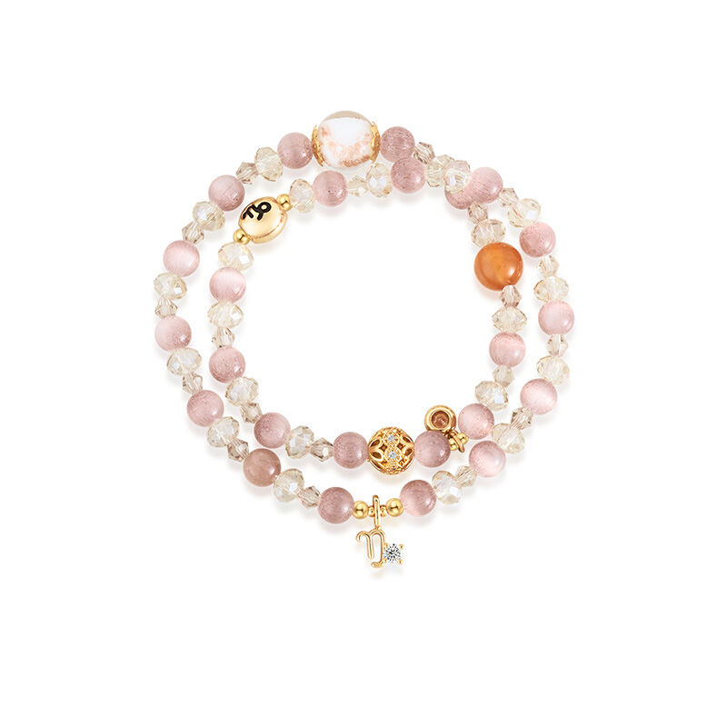 十二星座疊戴串珠水晶手串手錬