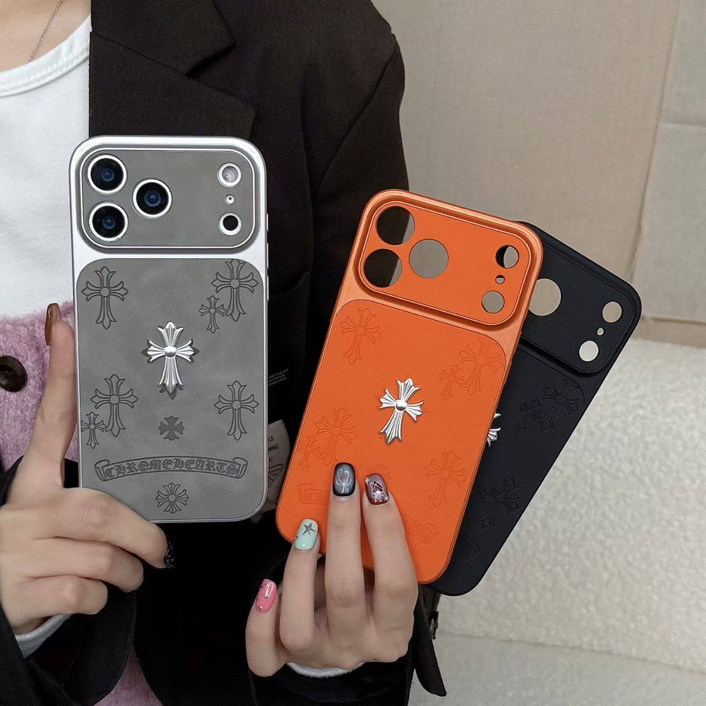 潮牌立體克羅心蘋果保護殼