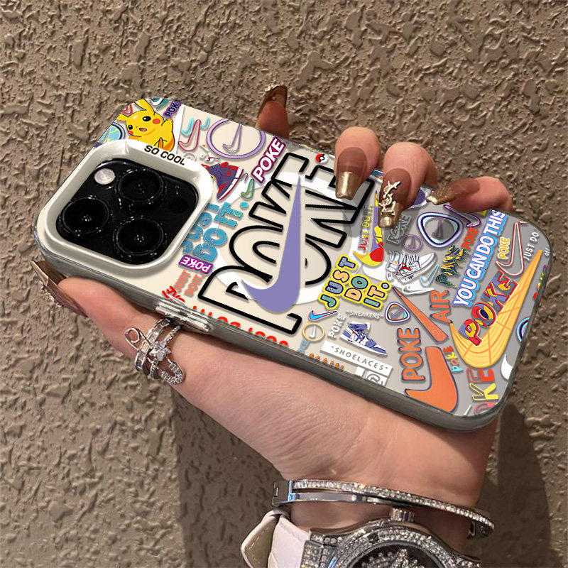 塗鴉彩繪耐克標iphone手機保護殼