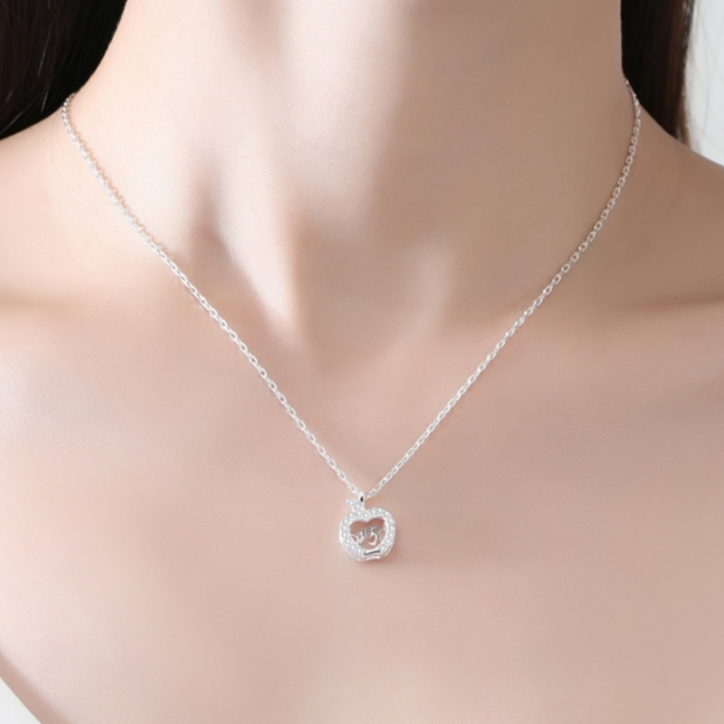 訂製款｜純銀平安果跳動的心項錬