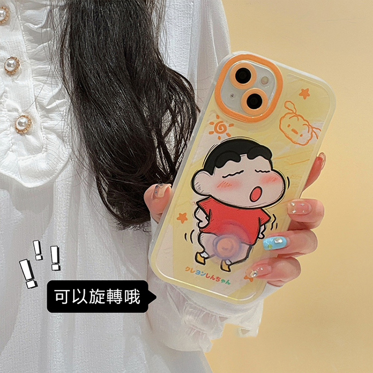 卡通旋轉小新iphone手機保護殼