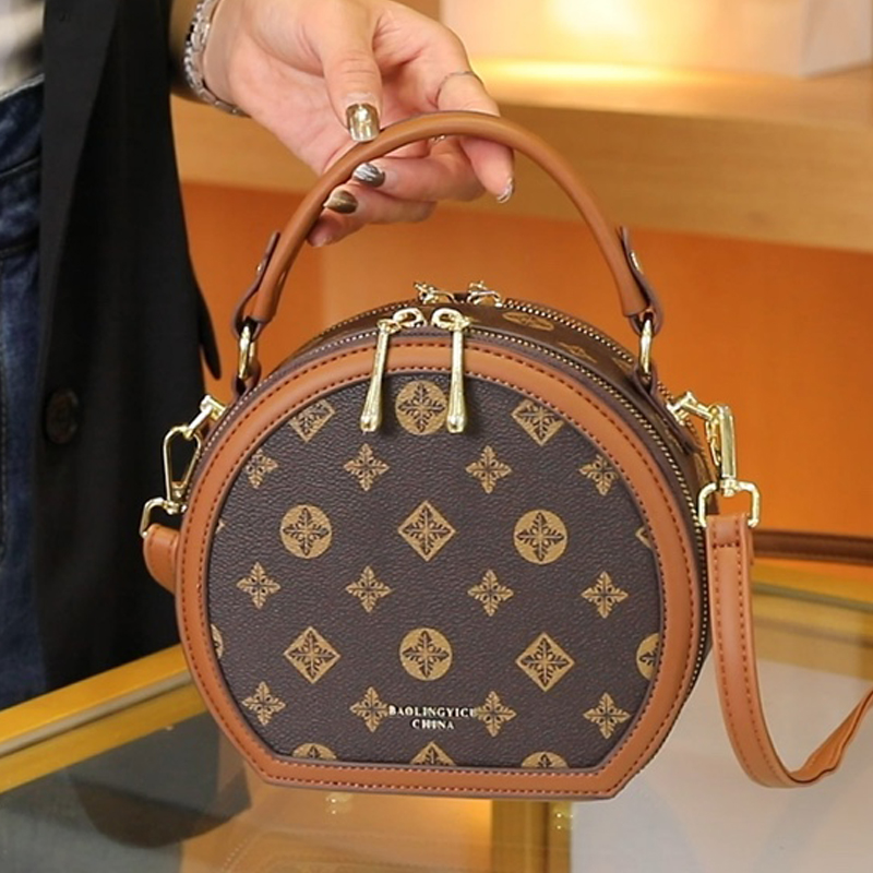 流行小圓包 印花手提包