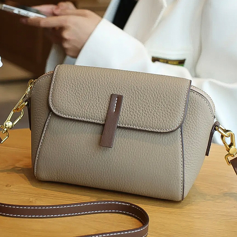 秋冬真皮包包 斜背小方包