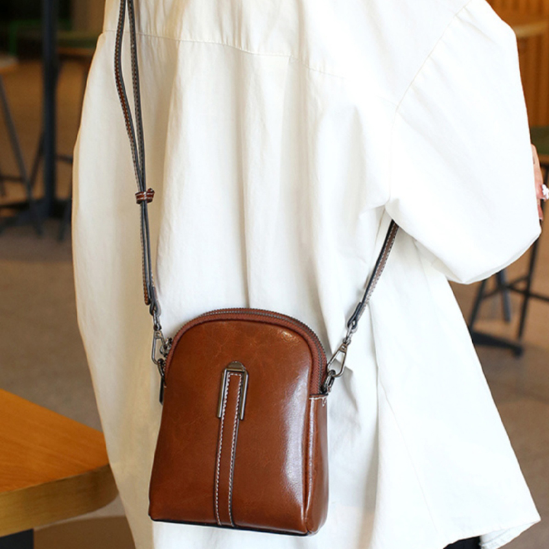 時尚牛皮真皮手機包