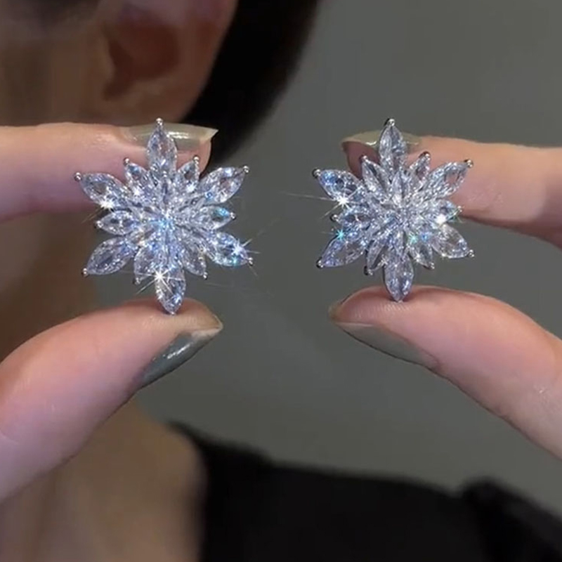 超閃浪漫雪花耳環  
