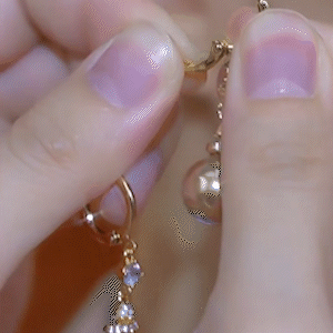 高級感螺旋香檳色珍珠