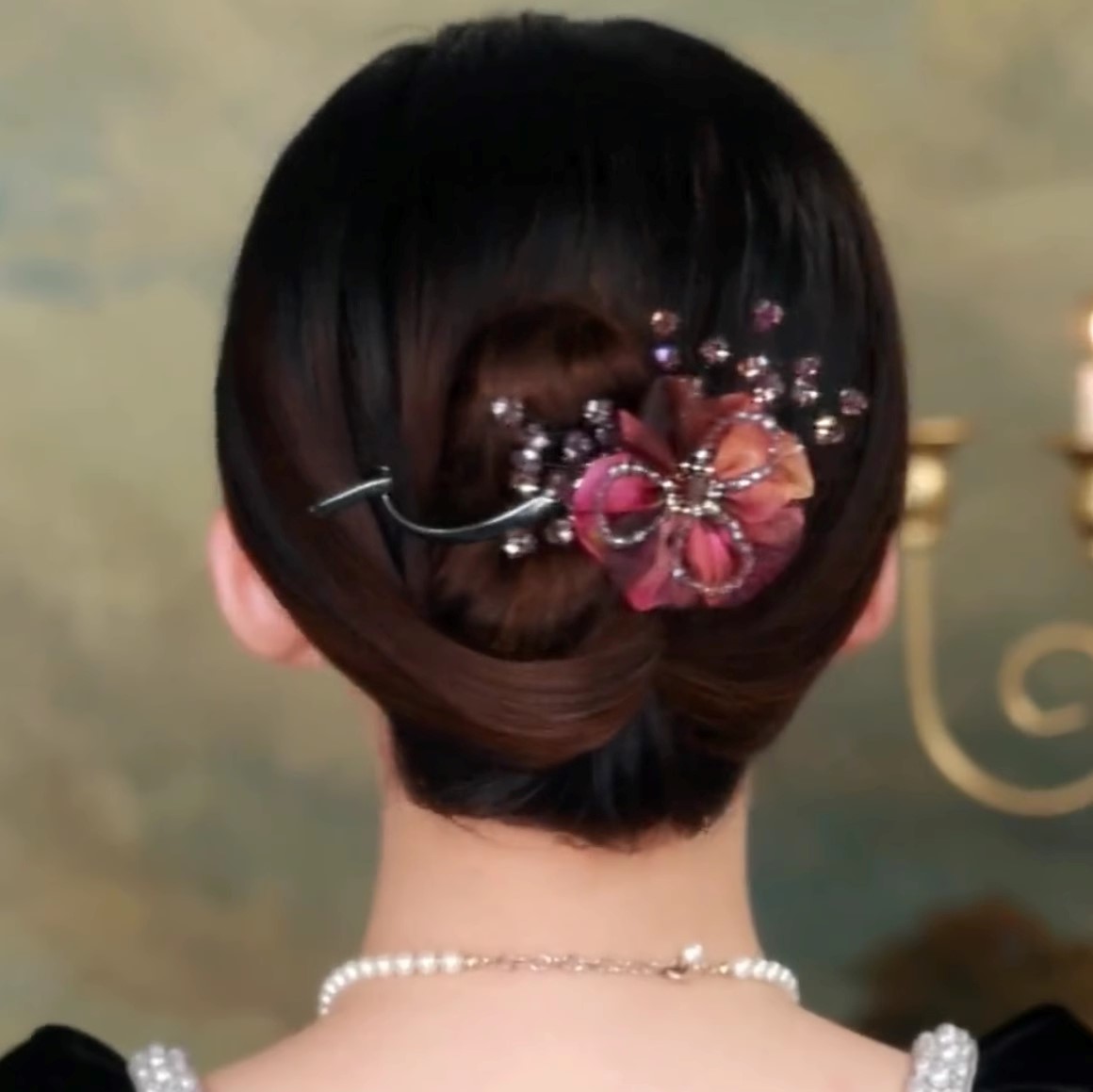 日韓花朵網紗髮夾