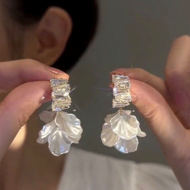 貝殼花朵花瓣耳環