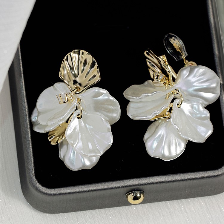 貝殼花瓣無耳洞耳夾