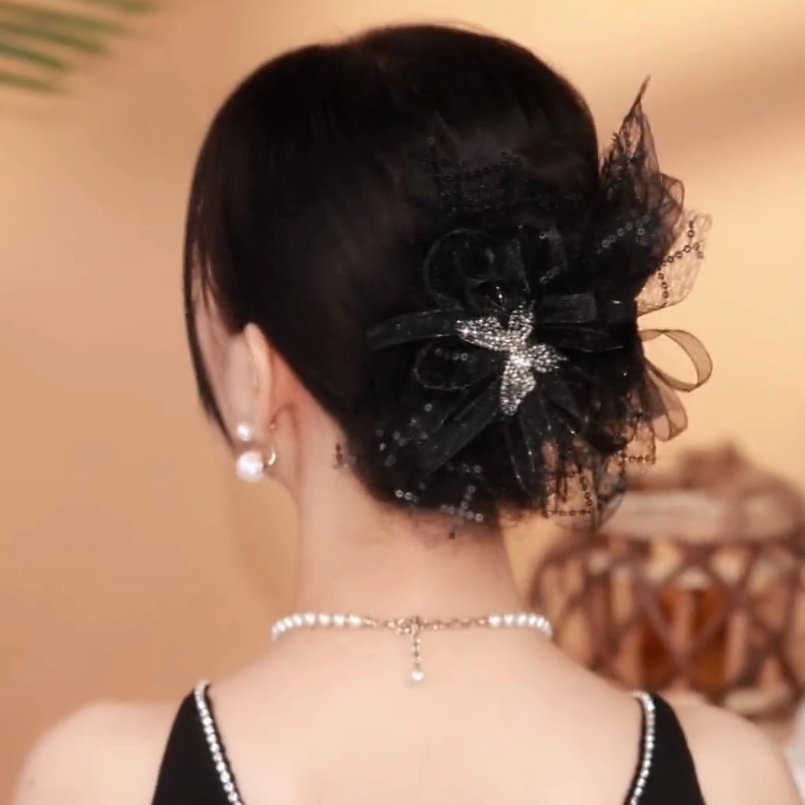 甜美布藝髮飾蝴蝶抓夾