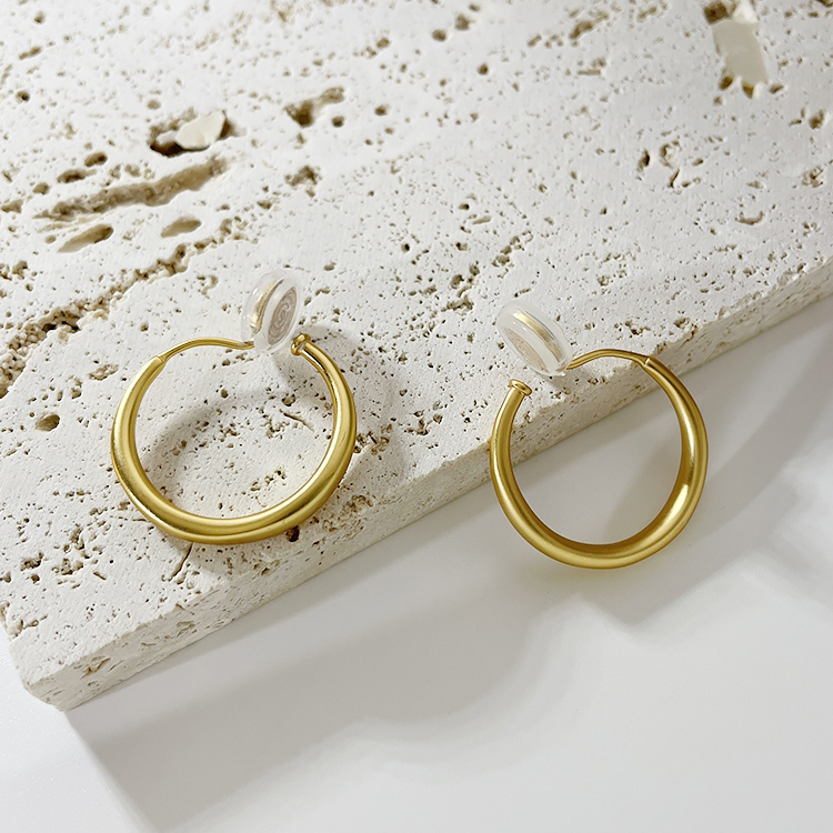 歐美風誇張素圈蚊香盤耳環