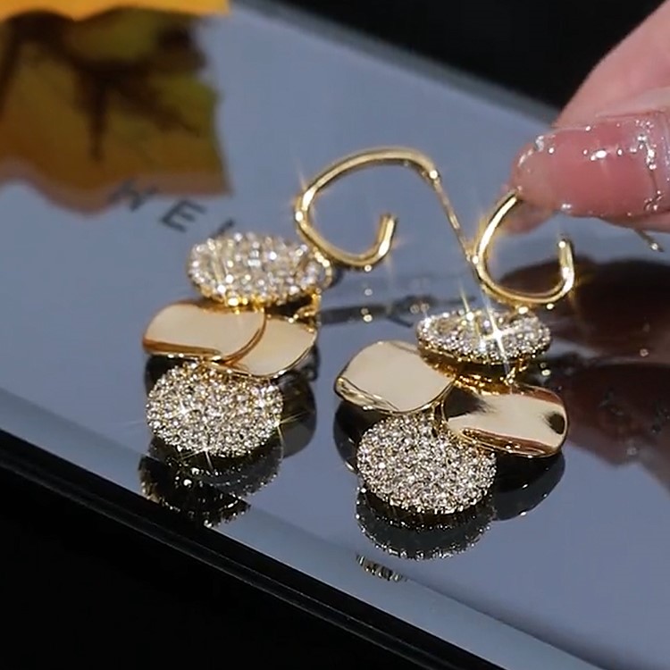 滿天星幾何流蘇耳環