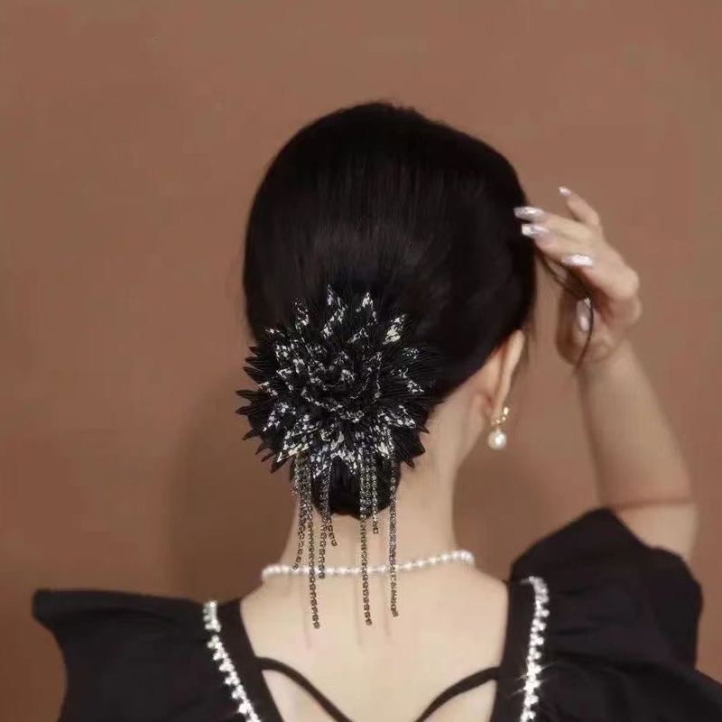氣質花朵流蘇時尚髮圈 hair accessories供超齊全的髮飾類型選擇髮箍髮夾髮飾f髮圈