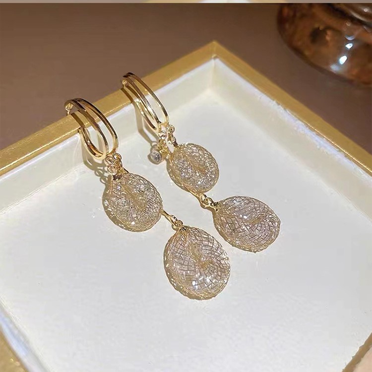 水晶流蘇耳環  -FANYIACC