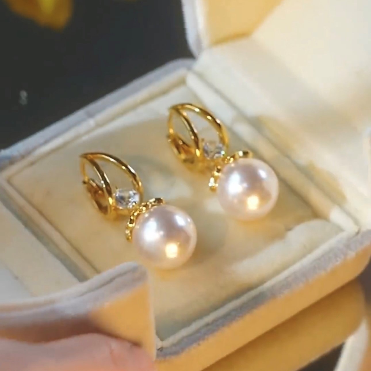 法式百搭S925銀珍珠耳環