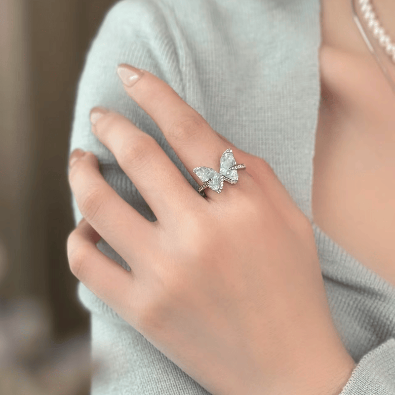 個性錬條滿鑽戒指【自由調節大小】ring 純銀戒指個人戒指女生戒指純銀