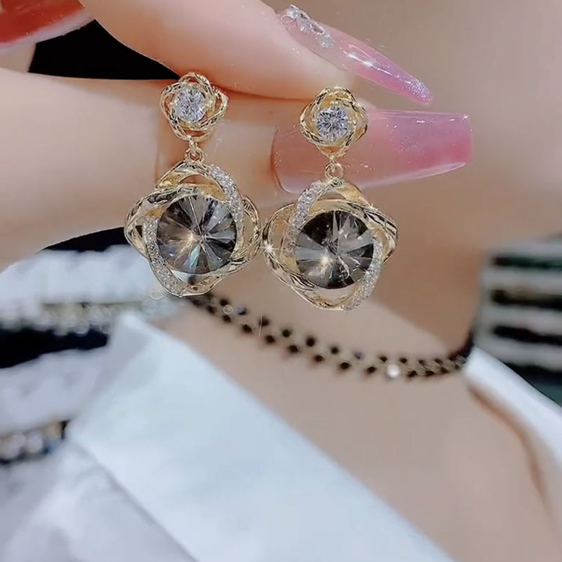 超仙氣質浪漫玫瑰花耳環 -FANYIACC