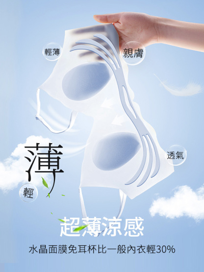 拒絕悶熱 一穿就涼 夏季無痕 冰絲收副乳文胸