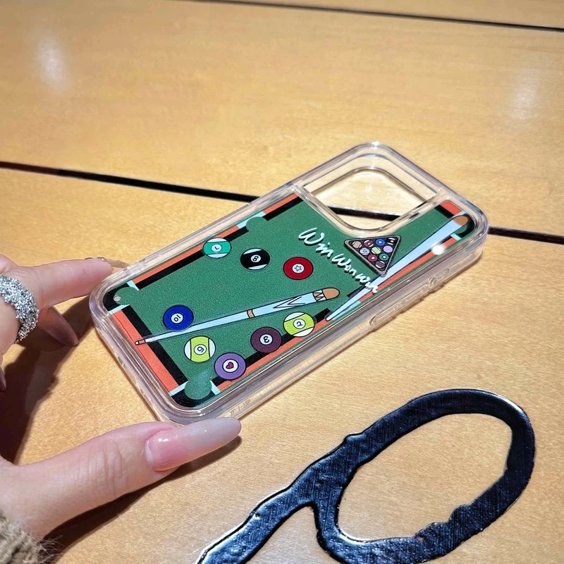 創意流沙殼 趣味桌球iphone保護殼