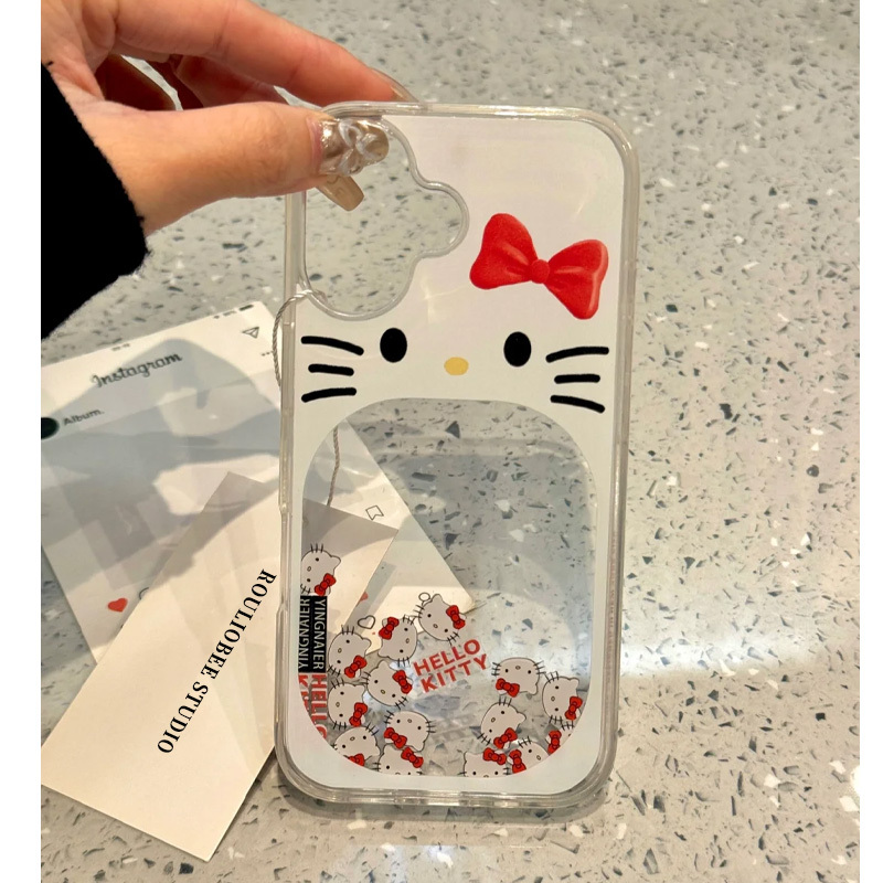 可愛流動KT大嘴 創意少女保護殼 防摔iPhone殼