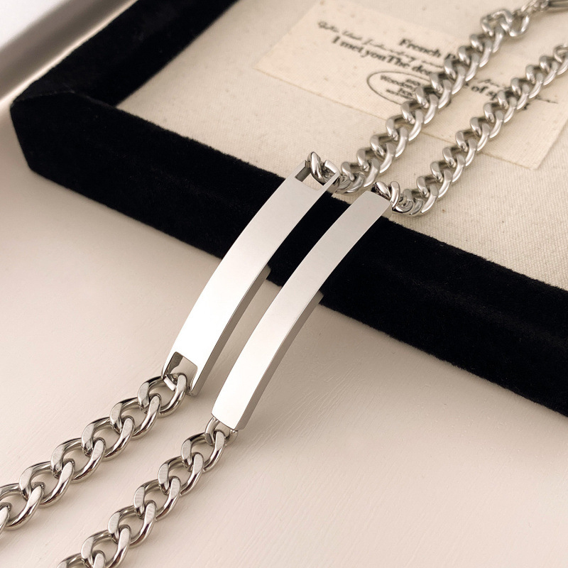 訂製款 | 簡約個性可刻字紀念情侶手錬