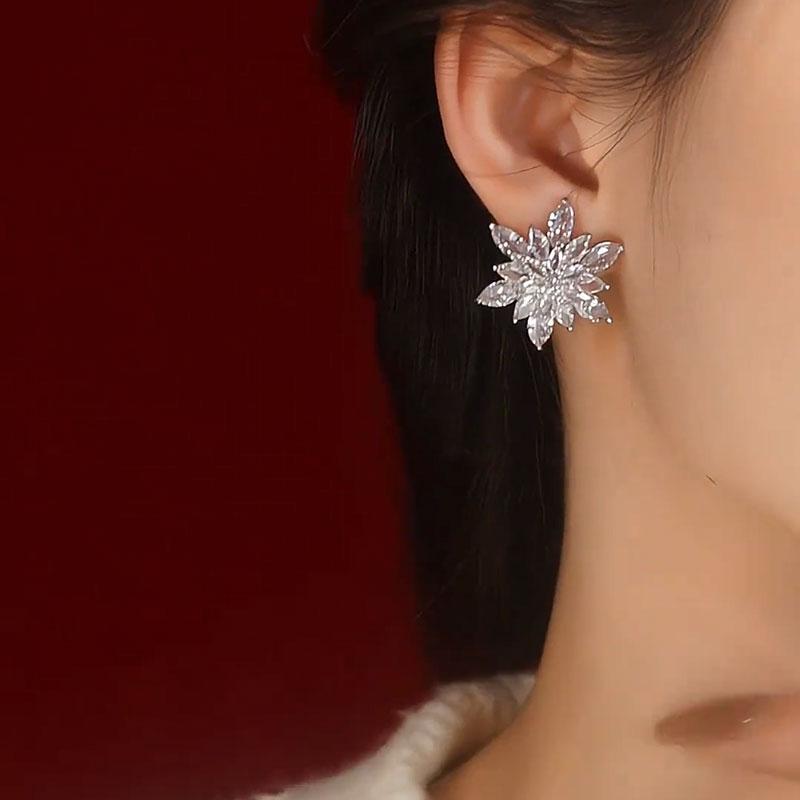 超閃浪漫雪花耳環  