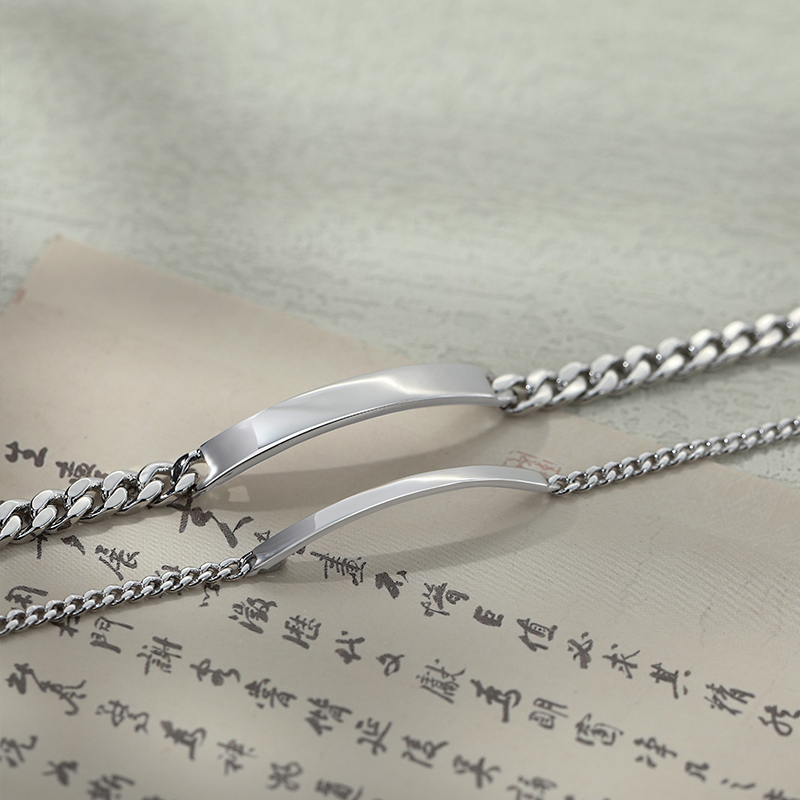 訂製款 | 簡約個性可刻字紀念情侶手錬