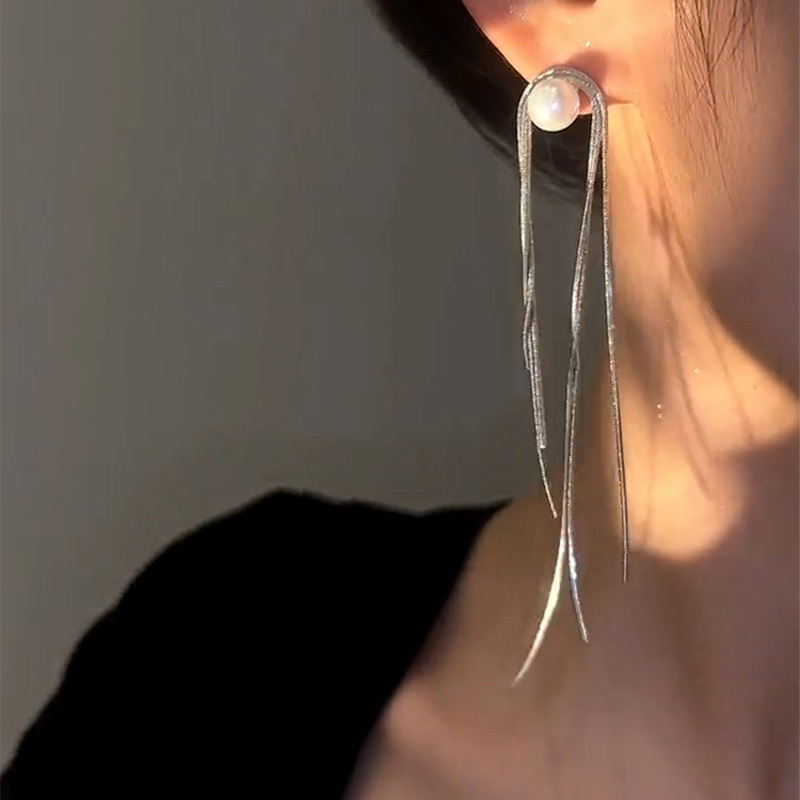 時髦滿天星珍珠耳環