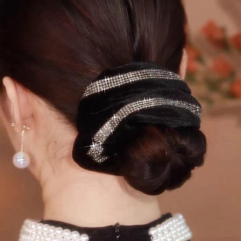 新款氣質丸子頭大腸髮圈