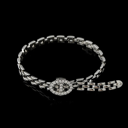 新款潮甜酷氣質豬鼻子純銀手錬