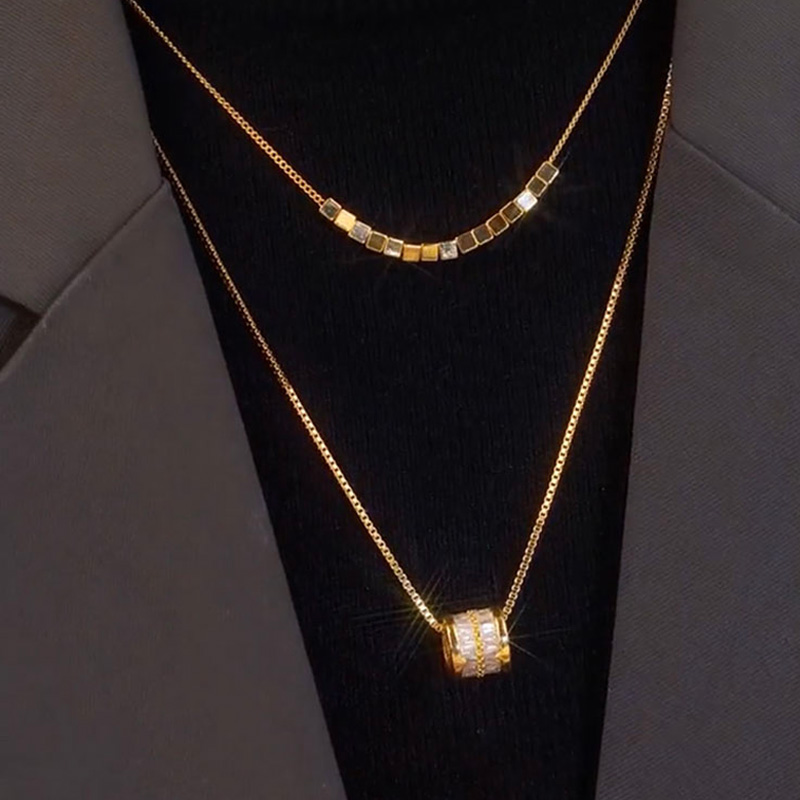 超閃小蠻腰雙層疊戴項鍊