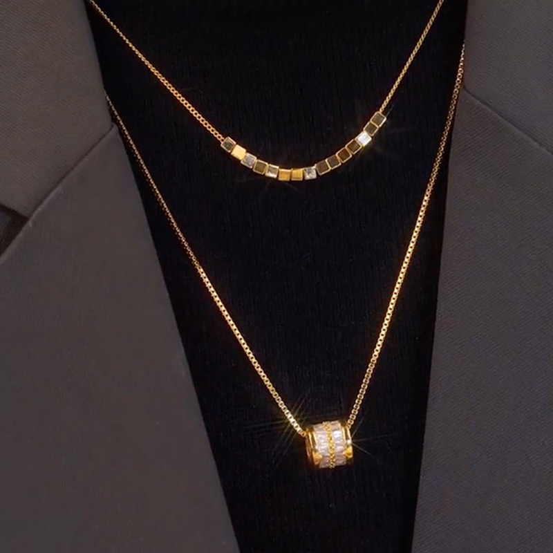 超閃小蠻腰雙層疊戴項鍊 -FANYIACC