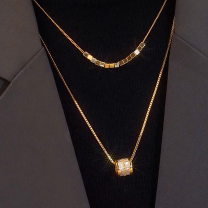 超閃小蠻腰雙層疊戴項鍊