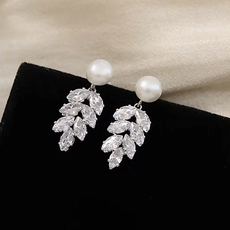 輕奢麥穗流蘇珍珠耳環