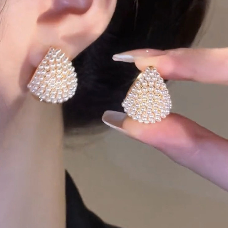 甜美菜籃子珍珠耳環