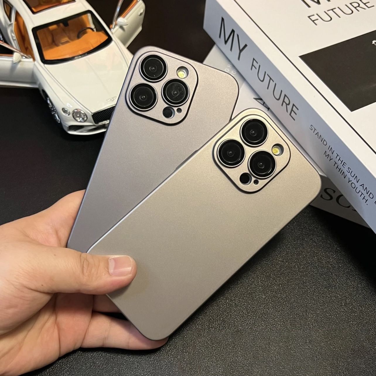 裸機感鈦金屬質感iphone手機保護殼