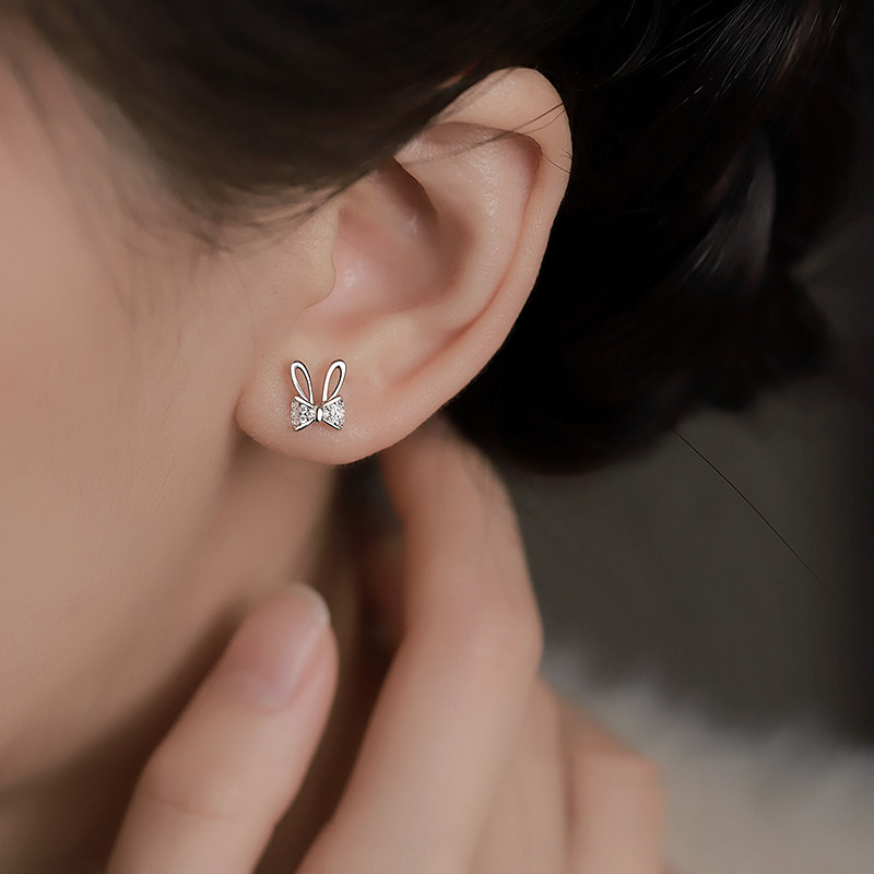 可愛乖巧精緻兔子耳環