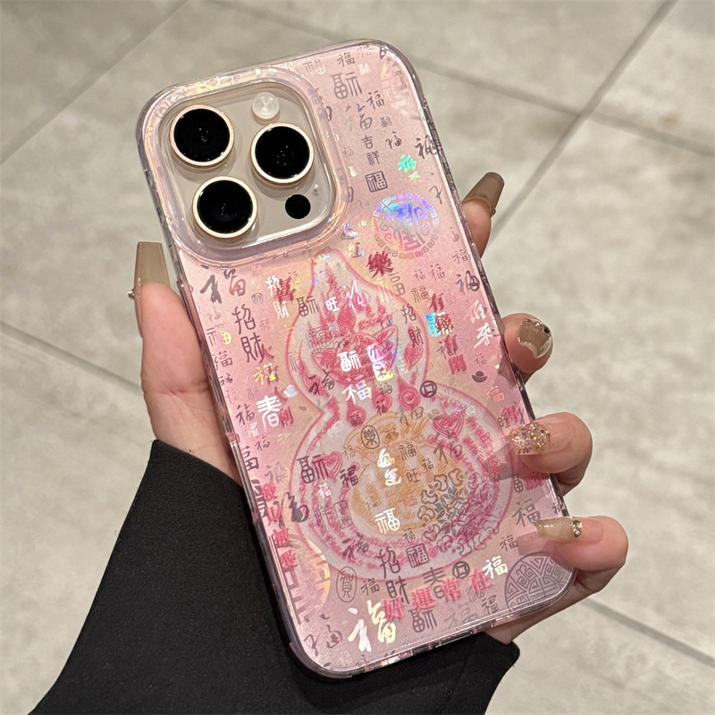 粉色葫蘆諸事順遂iPhone保護殼